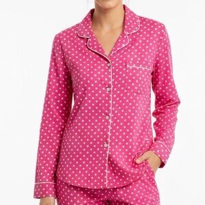 VICTORIA’S SECRET I Top Only Pajama Pink White Polka Dot